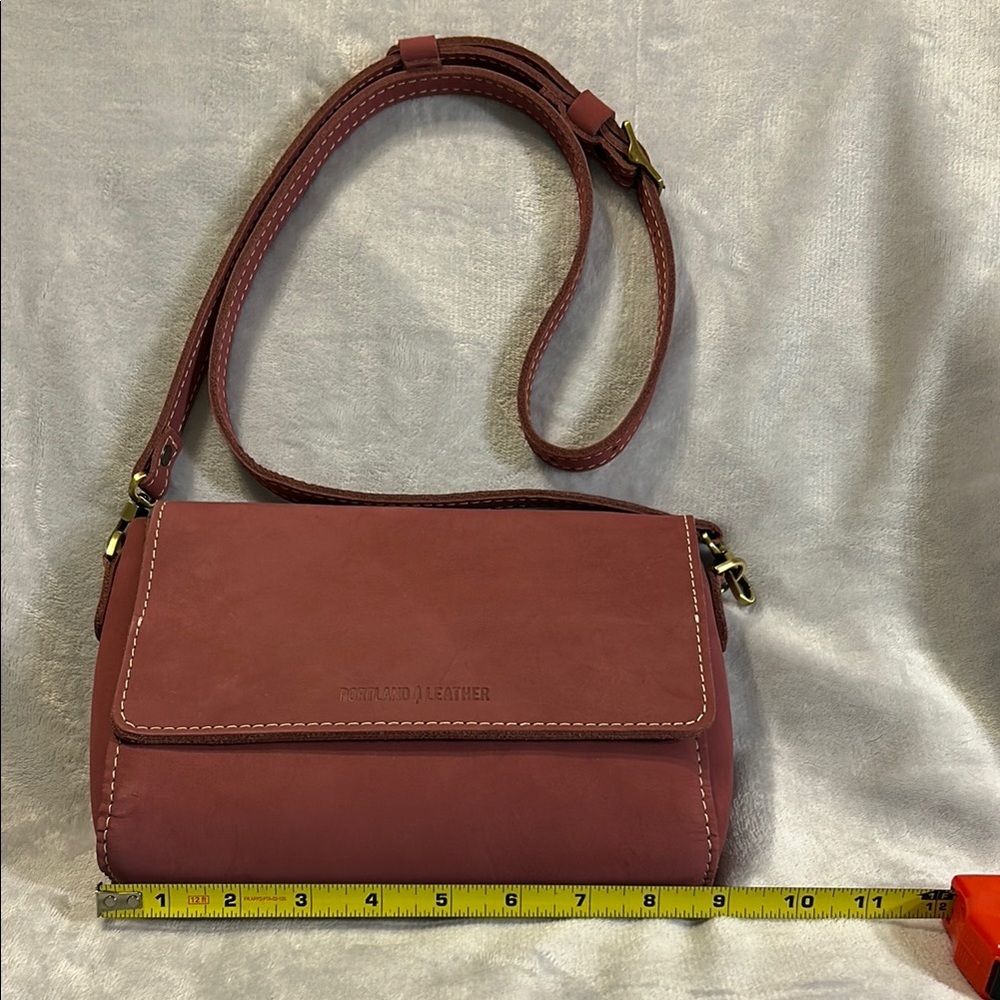 PORTLAND LEATHER Women's Wine Colored Crossbody Bag